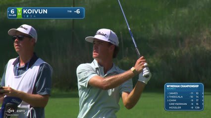 Jackson Koivun gets up-and-down from 178 yards for birdie on No. 6 at Wyndham