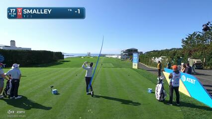 Alex Smalley hits 169-yard approach to 8 feet, sets up birdie on No. 17 at AT&T Pebble Beach