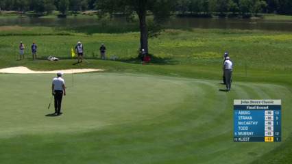 Peter Kuest holes out for birdie from 27 feet at John Deere