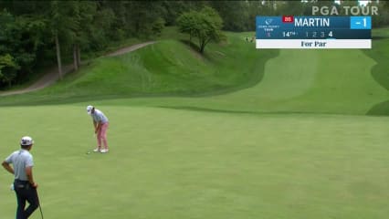 Ben Martin’s putt on the 14th hole in the opening round of the 2020 Korn Ferry Tour Champ