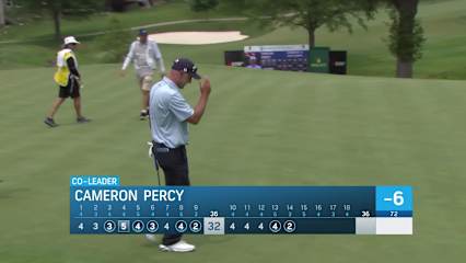 Cameron Percy holes out for birdie on No. 14 at Principal Charity Classic