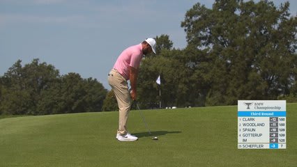 Scottie Scheffler gets up-and-down from 82 feet for birdie on No. 8 at BMW Championship