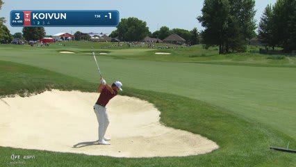 Jackson Koivun sinks 38-foot putt for birdie on No. 3 at 3M Open