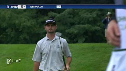 Wes Roach uses nice approach to set up birdie at John Deere