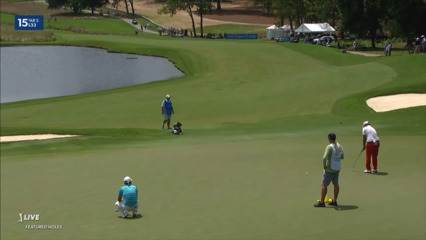 Scott Piercy sinks a 33-foot eagle putt at Wyndham