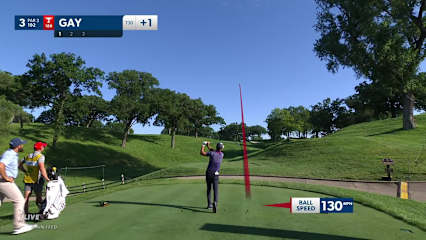 Brian Gay cozies tee shot close and birdies at John Deere