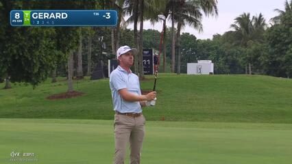 Ryan Gerard drains 9-foot birdie putt on No. 8 at Cadillac
