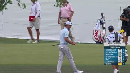 Jackson Suber taps in from 1 foot for birdie on No. 17 at Texas Children's