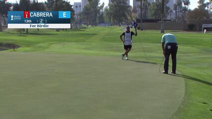 Ángel Cabrera makes birdie on No. 13 at Charles Schwab Cup Championship