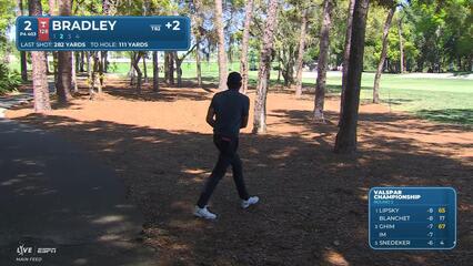 Keegan Bradley hits 110-yard approach to 5 feet, sets up birdie on No. 2 at Valspar
