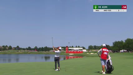 Michael Kim's 186-yard approach sets up birdie on No. 14 at 3M Open