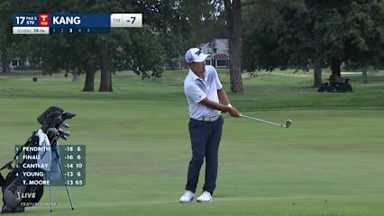 Sung Kang judges chip shot perfectly setting up birdie at Rocket Mortgage