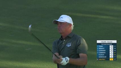 Bo Van Pelt makes birdie on No. 18 at Chubb Classic
