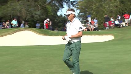Bernhard Langer makes birdie on No. 9 at Dominion Energy Charity Classic
