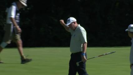 Joe Durant sends in lengthy eagle putt at Sanford International