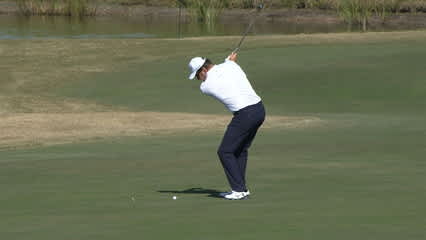 Nick Faldo's approach sets up tap-in birdie at PNC Father Son 