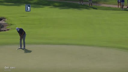 Nico Echavarria sinks 18-foot birdie putt on No. 6 at BMW Championship