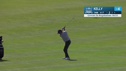 Jerry Kelly holes out for birdie on No. 14 at Boeing Classic