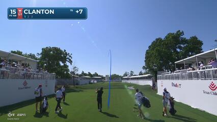 Luke Clanton hits 147-yard tee shot to 2 feet on No. 15 at Texas Children's