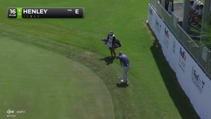 Russell Henley sinks 3-foot putt for birdie on No. 16 at FedEx St. Jude