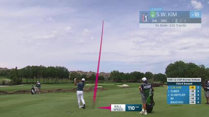 Si Woo Kim gets up-and-down from 140 yards for birdie on No. 3 at THE CJ CUP