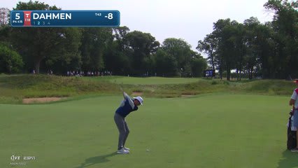 Joel Dahmen gets up-and-down from 117 yards for birdie on No. 5 at 3M Open