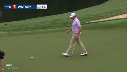 Nick Watney drains 27-foot birdie putt at Wyndham