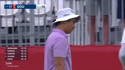 Zecheng Dou pitches it close to set up birdie at Rocket Mortgage