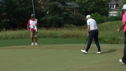 David Skinns holes eagle putt at BMW Charity Pro-Am
