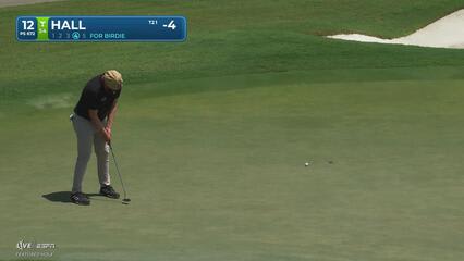 Harry Hall drains 12-foot putt for birdie on No. 12 at Cadillac
