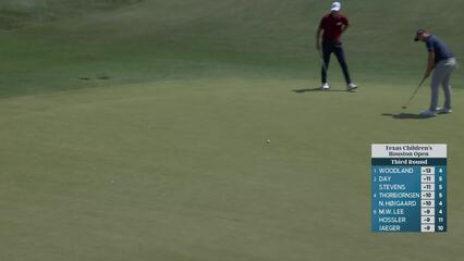 Vince Whaley sinks 26-foot birdie putt on No. 10 at Texas Children's