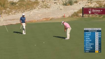 Greyson Sigg holes 13-foot putt for birdie at Shriners Children's Open