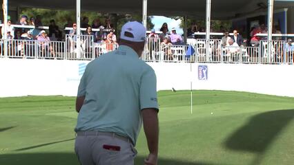 Thomas Bjørn makes birdie on No. 18 at Dominion Energy Charity Classic