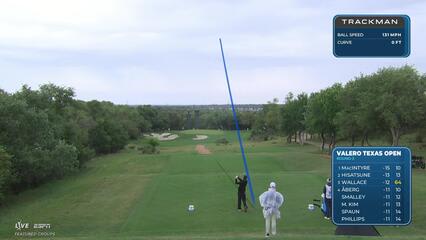 Andrew Putnam drains 21-foot birdie putt on No. 13 at Valero