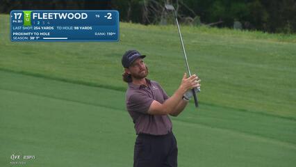 Tommy Fleetwood hits 101-yard approach to 9 feet, sets up birdie on No. 17 at Valero