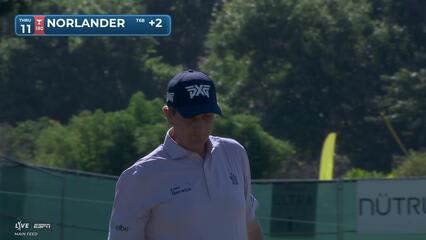 Henrik Norlander sinks 13-foot birdie putt on No. 11 at Valspar