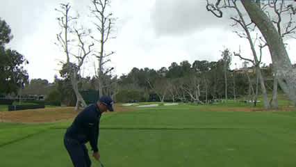 Sam Saunders nearly aces No. 16 at Genesis Open