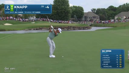 Jake Knapp gets up-and-down from 118 yards for birdie on No. 2 at 3M Open