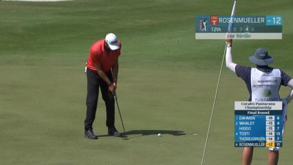 Thomas Rosenmueller holes putt for birdie at Corales Puntacana