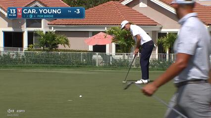 Carson Young sinks 13-foot birdie putt on No. 13 at Cognizant Classic