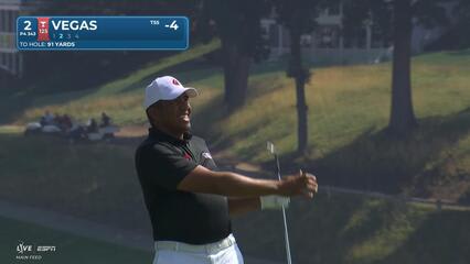 Jhonattan Vegas gets up-and-down from 90 yards for birdie on No. 2 at Travelers