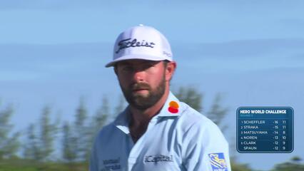 Cameron Young pours in 6-foot birdie putt on No. 9 at Hero World Challenge