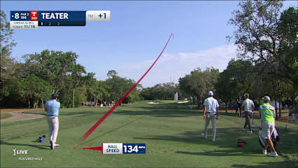 Josh Teater dials in tee shot to yield birdie at Valspar