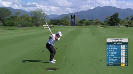 Tom Kim's 141-yard approach sets up birdie on No. 11 at Mexico Open