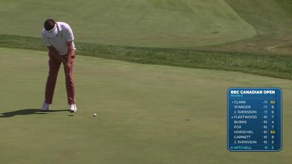 Keith Mitchell drains 6-foot 8-inch putt for birdie on No. 6 at RBC Canadian