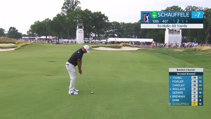 Xander Schauffele gets up-and-down from 78 yards for birdie on No. 13 at Rocket Classic