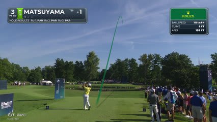 Hideki Matsuyama hits tee shot to 12 feet, sets up birdie on No. 3 at BMW Championship