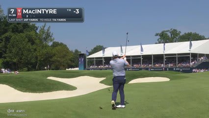 Robert MacIntyre's 112-yard approach sets up birdie on No. 7 at BMW Championship