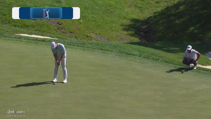 Vince Whaley sinks 13-foot birdie putt on No. 16 at John Deere