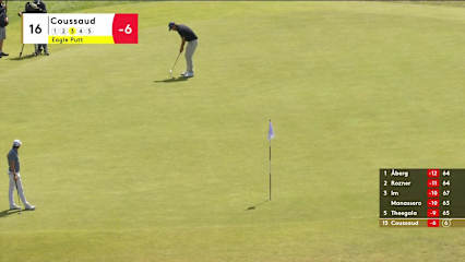 Ugo Coussaud converts birdie at Genesis Scottish Open